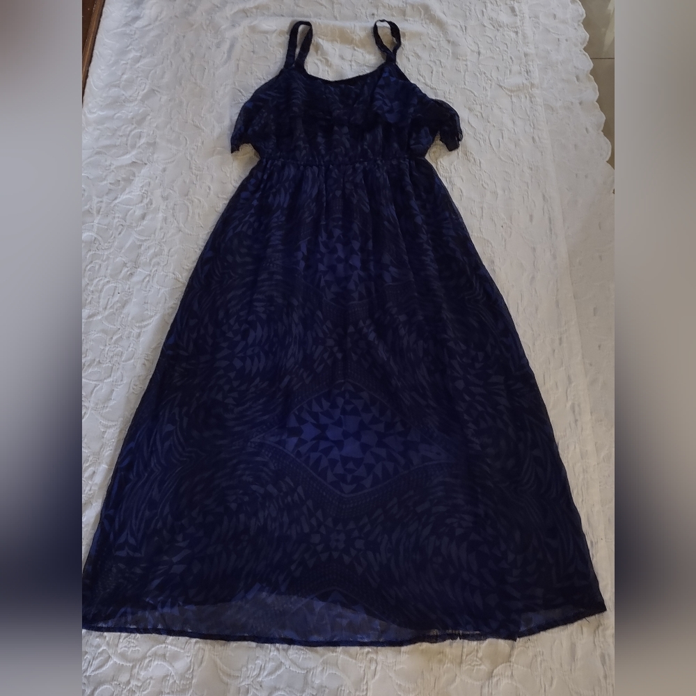 Sspogee Dress Women 2X ,Blue , good Condition, Elastic Waist, Sleeveless,22 inch